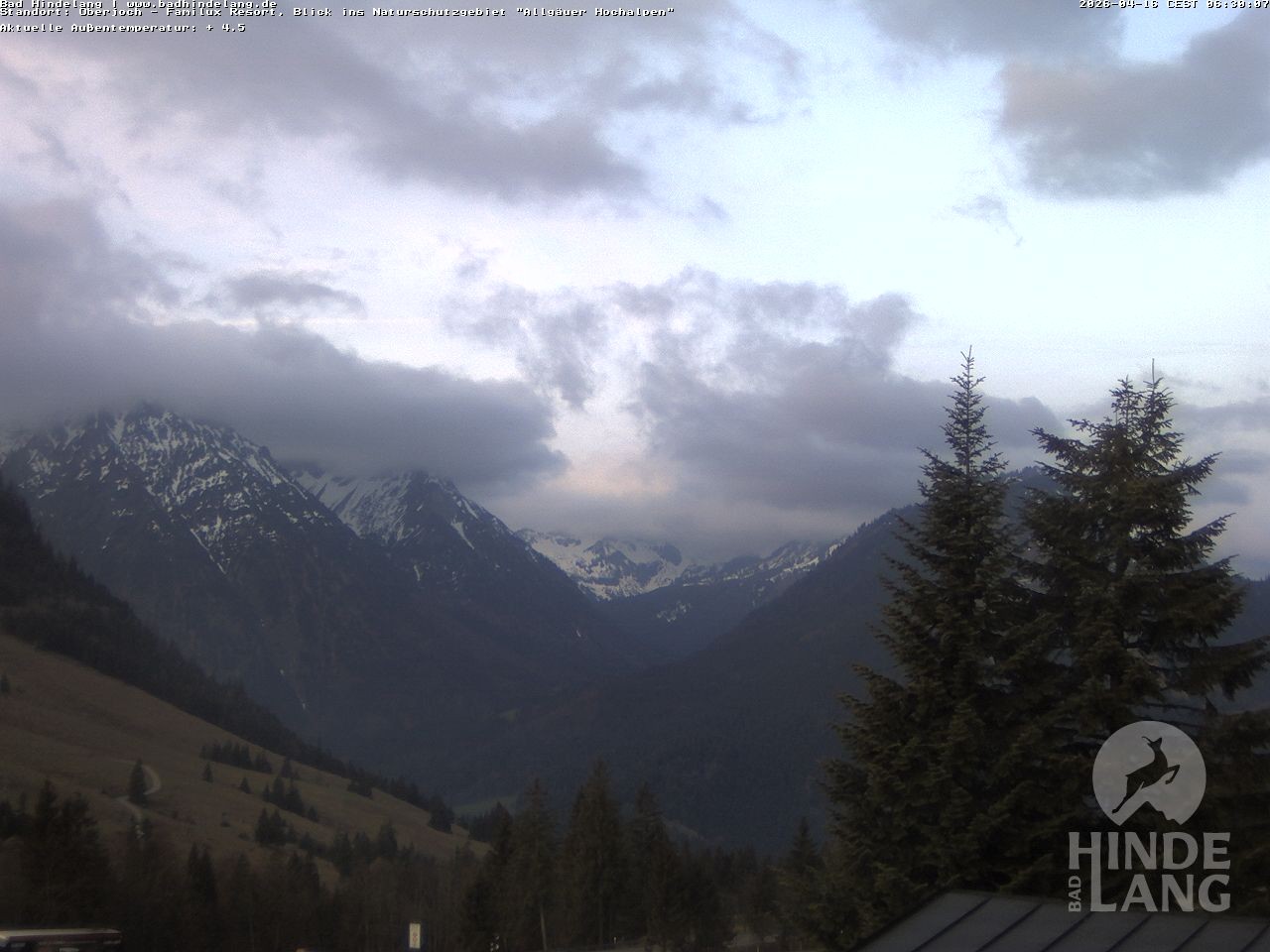 Archiv Foto Webcam Naturschutzgebiet "Allgäuer Hochalpen" vom Kinderhotel Oberjoch aus gesehen
