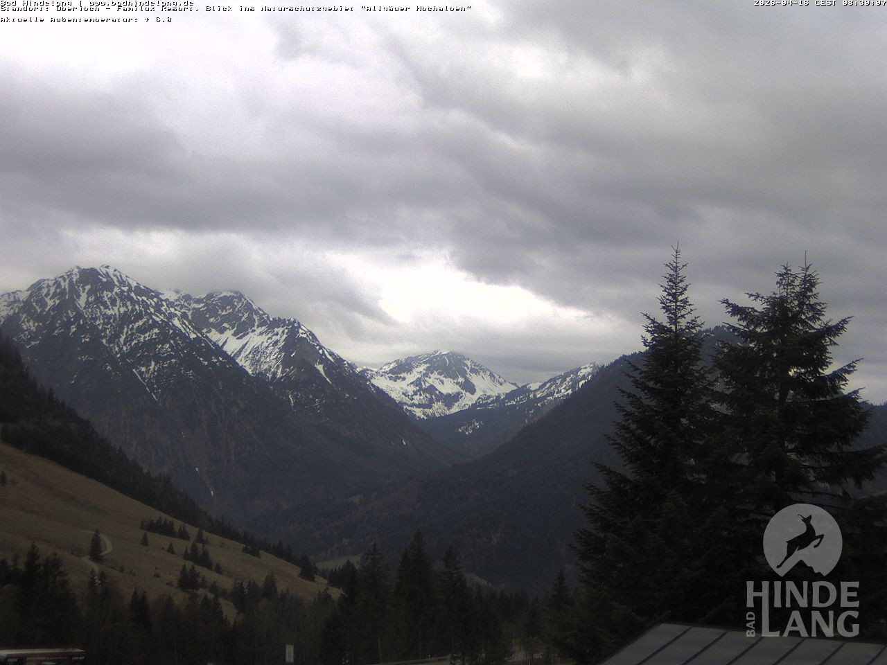 Archiv Foto Webcam Naturschutzgebiet "Allgäuer Hochalpen" vom Kinderhotel Oberjoch aus gesehen