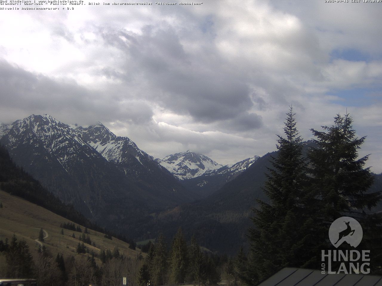 Archiv Foto Webcam Naturschutzgebiet "Allgäuer Hochalpen" vom Kinderhotel Oberjoch aus gesehen