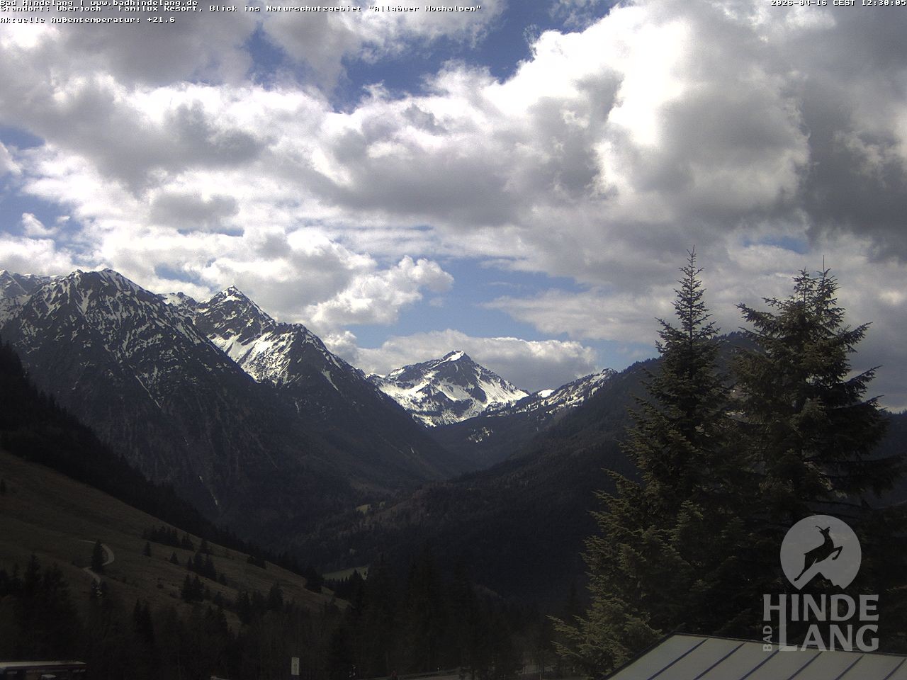 Archiv Foto Webcam Naturschutzgebiet "Allgäuer Hochalpen" vom Kinderhotel Oberjoch aus gesehen