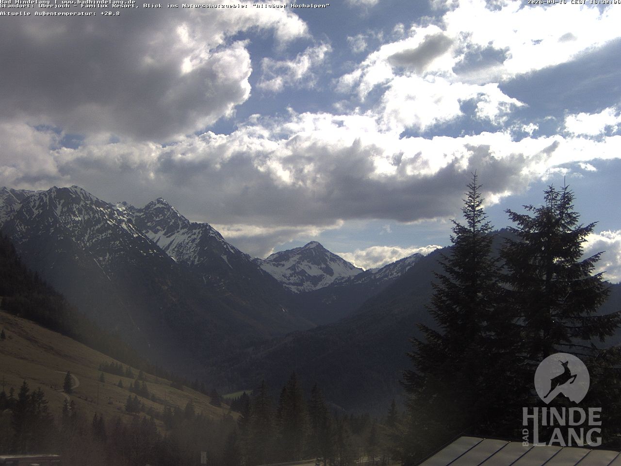 Archiv Foto Webcam Naturschutzgebiet "Allgäuer Hochalpen" vom Kinderhotel Oberjoch aus gesehen
