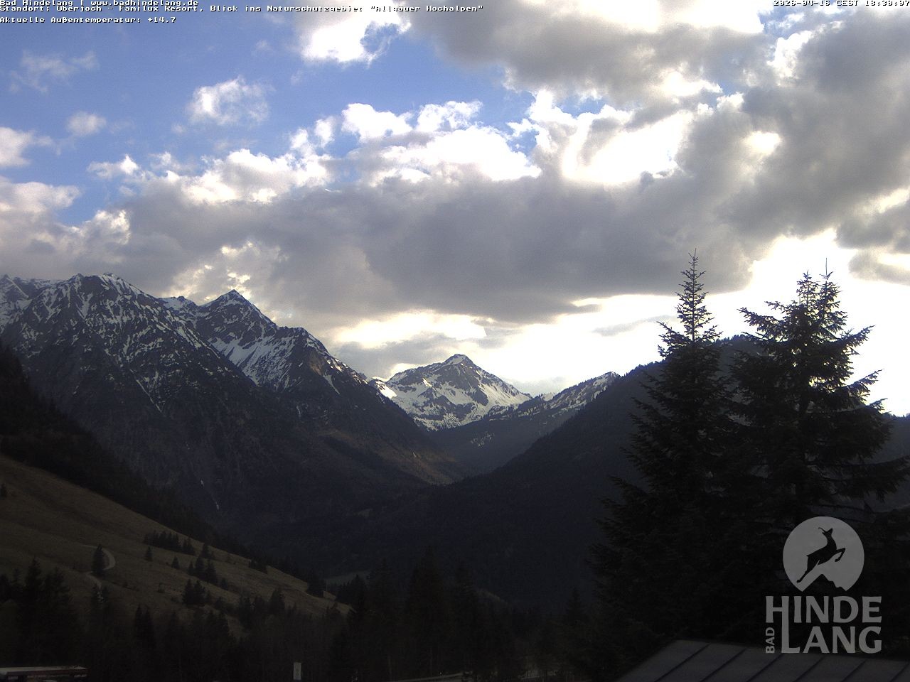 Archiv Foto Webcam Naturschutzgebiet "Allgäuer Hochalpen" vom Kinderhotel Oberjoch aus gesehen