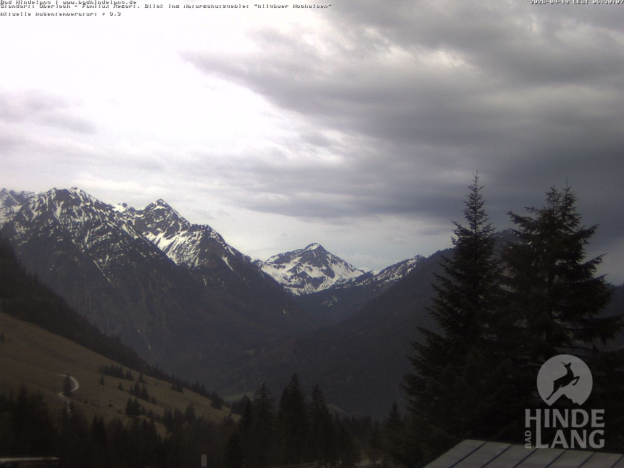 Archiv Foto Webcam Naturschutzgebiet "Allgäuer Hochalpen" vom Kinderhotel Oberjoch aus gesehen
