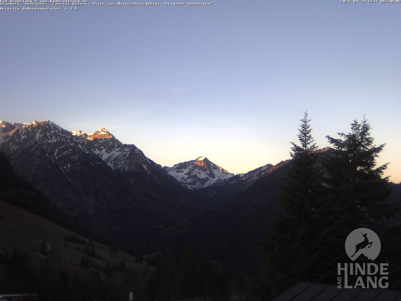 Archiv Foto Webcam Naturschutzgebiet "Allgäuer Hochalpen" vom Kinderhotel Oberjoch aus gesehen