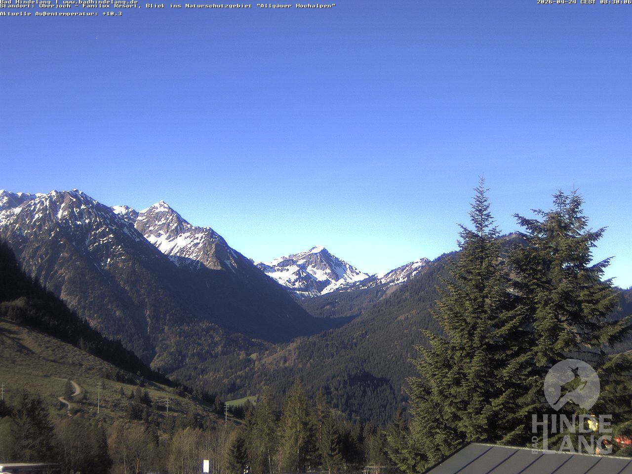 Archiv Foto Webcam Naturschutzgebiet "Allgäuer Hochalpen" vom Kinderhotel Oberjoch aus gesehen