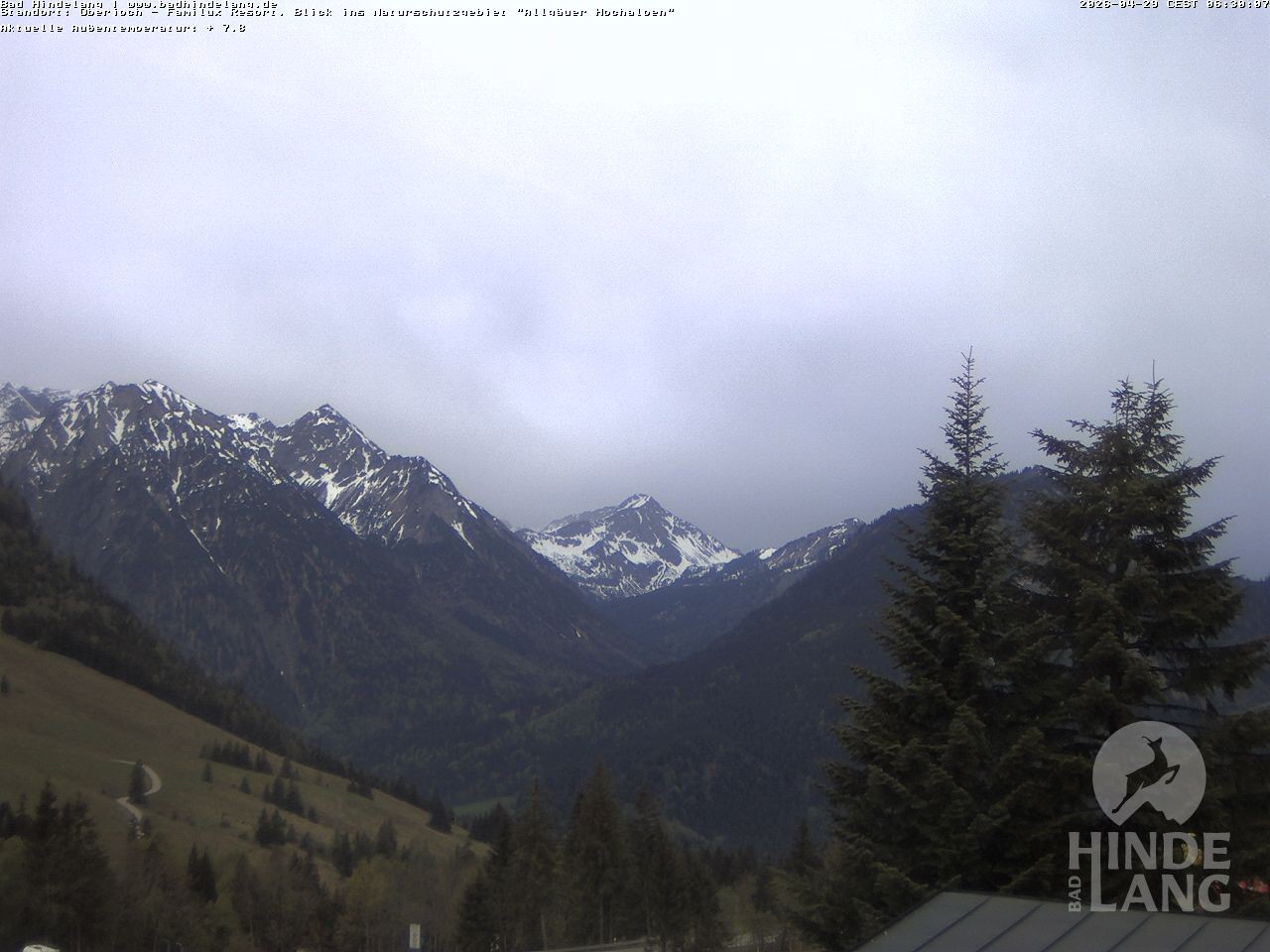 Archiv Foto Webcam Naturschutzgebiet "Allgäuer Hochalpen" vom Kinderhotel Oberjoch aus gesehen