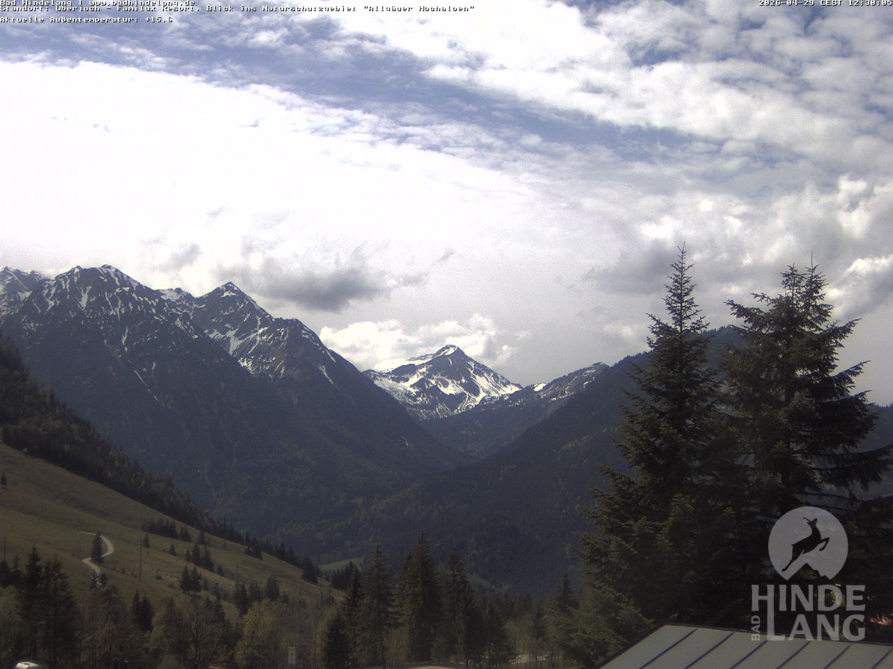 Archiv Foto Webcam Naturschutzgebiet "Allgäuer Hochalpen" vom Kinderhotel Oberjoch aus gesehen