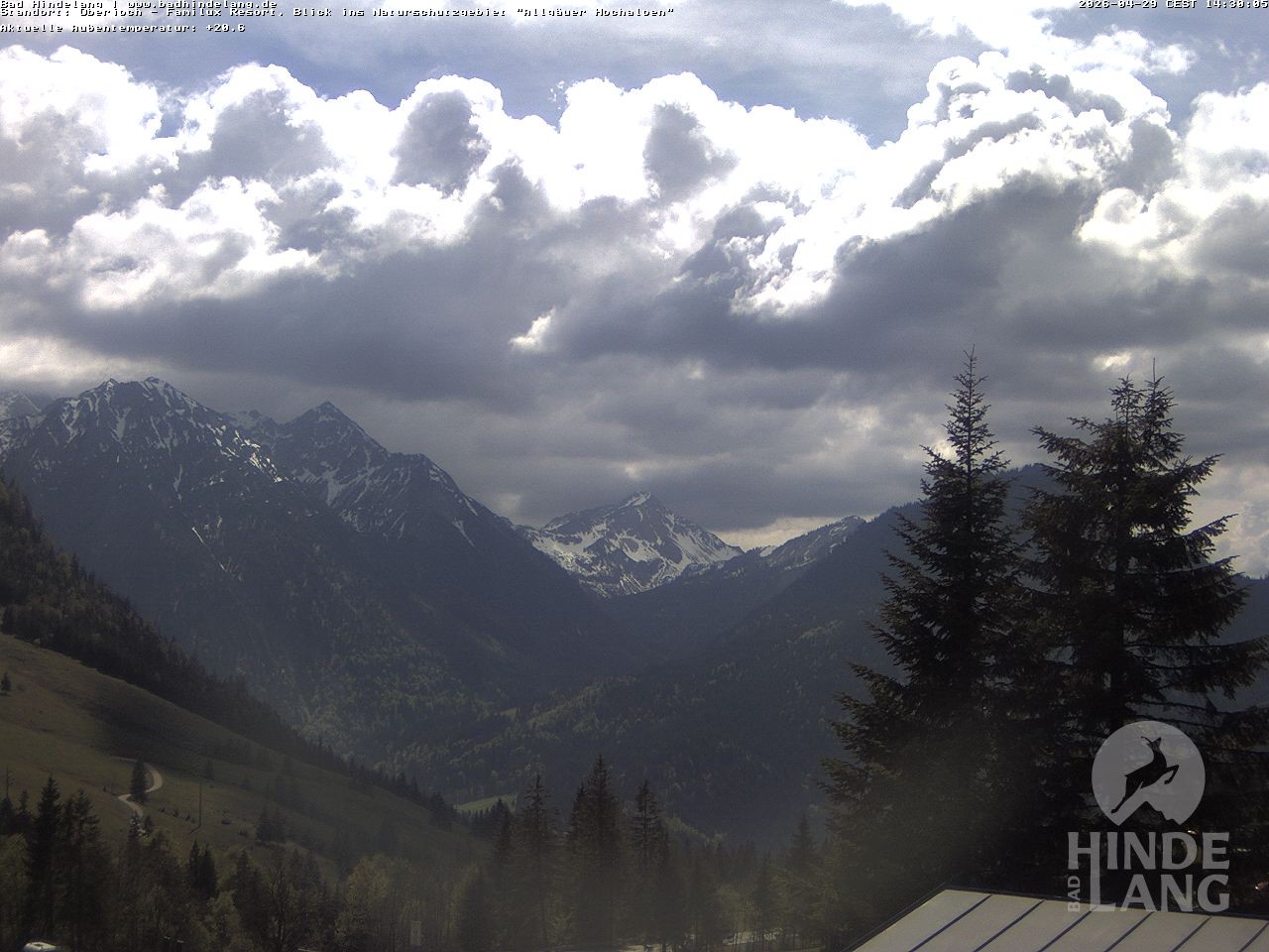 Archiv Foto Webcam Naturschutzgebiet "Allgäuer Hochalpen" vom Kinderhotel Oberjoch aus gesehen