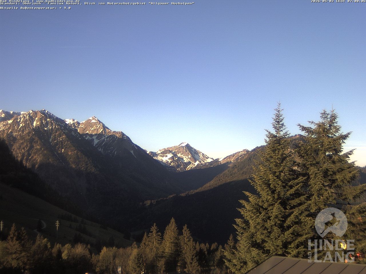 Archiv Foto Webcam Naturschutzgebiet "Allgäuer Hochalpen" vom Kinderhotel Oberjoch aus gesehen
