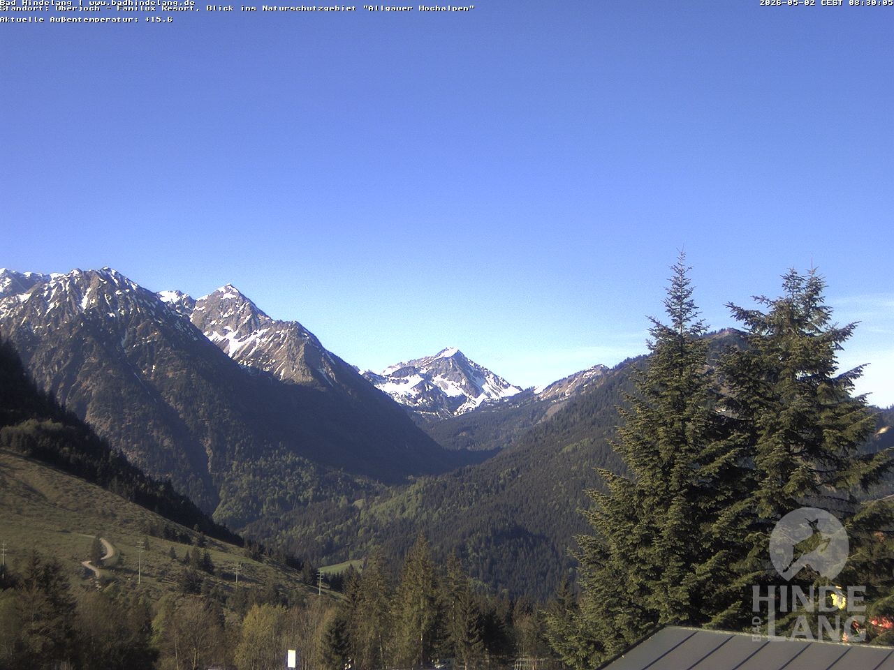 Archiv Foto Webcam Naturschutzgebiet "Allgäuer Hochalpen" vom Kinderhotel Oberjoch aus gesehen