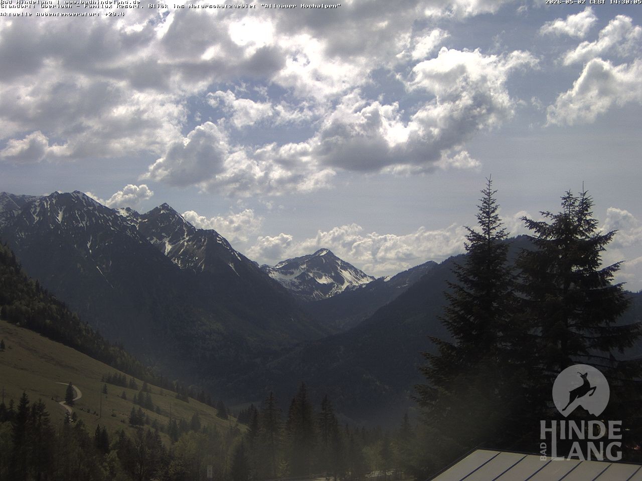 Archiv Foto Webcam Naturschutzgebiet "Allgäuer Hochalpen" vom Kinderhotel Oberjoch aus gesehen
