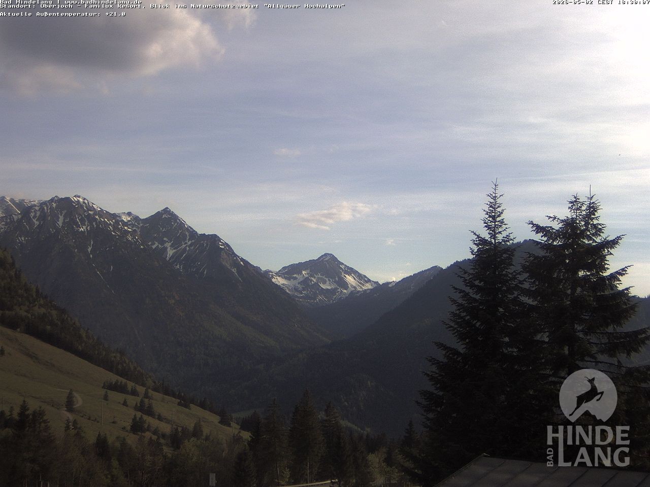 Archiv Foto Webcam Naturschutzgebiet "Allgäuer Hochalpen" vom Kinderhotel Oberjoch aus gesehen