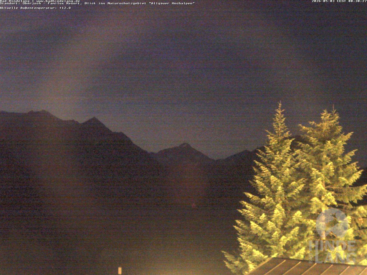 Archived image Webcam Kids hotel Oberjoch: view at the nature reseve "Allgäuer Hochalpen"