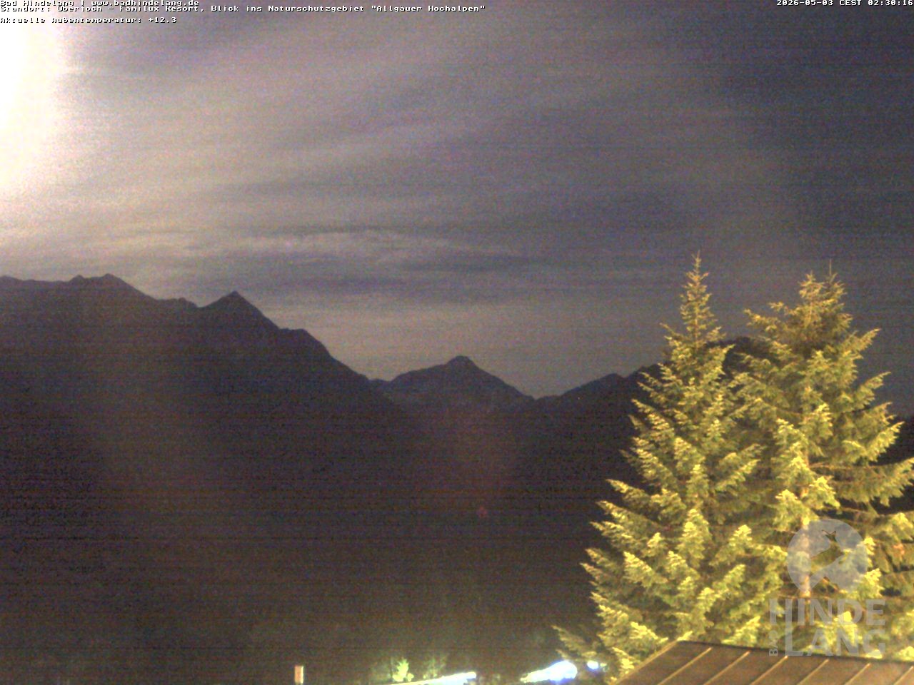 Archived image Webcam Kids hotel Oberjoch: view at the nature reseve "Allgäuer Hochalpen"