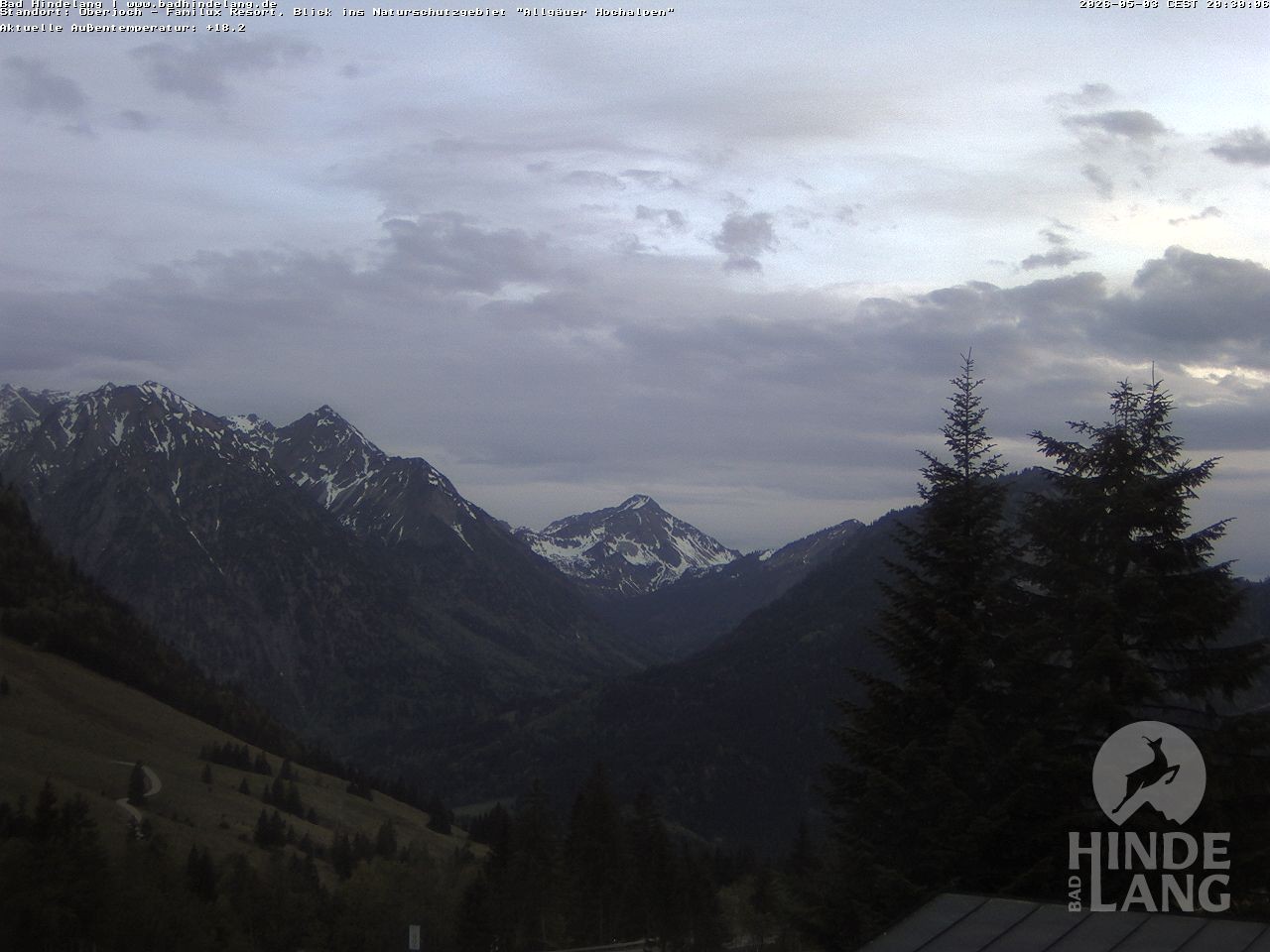 Archiv Foto Webcam Naturschutzgebiet "Allgäuer Hochalpen" vom Kinderhotel Oberjoch aus gesehen