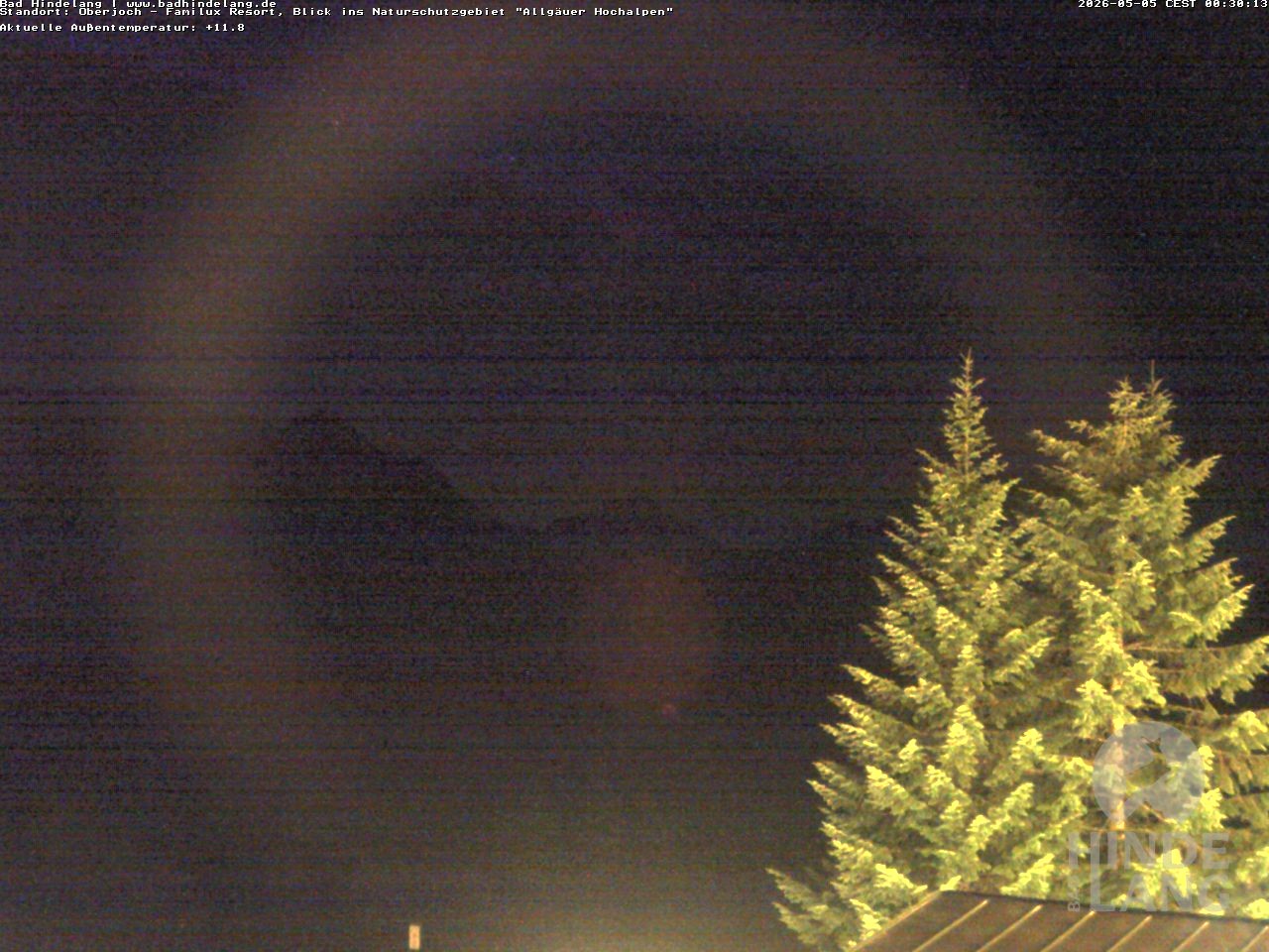 Archived image Webcam Kids hotel Oberjoch: view at the nature reseve "Allgäuer Hochalpen"