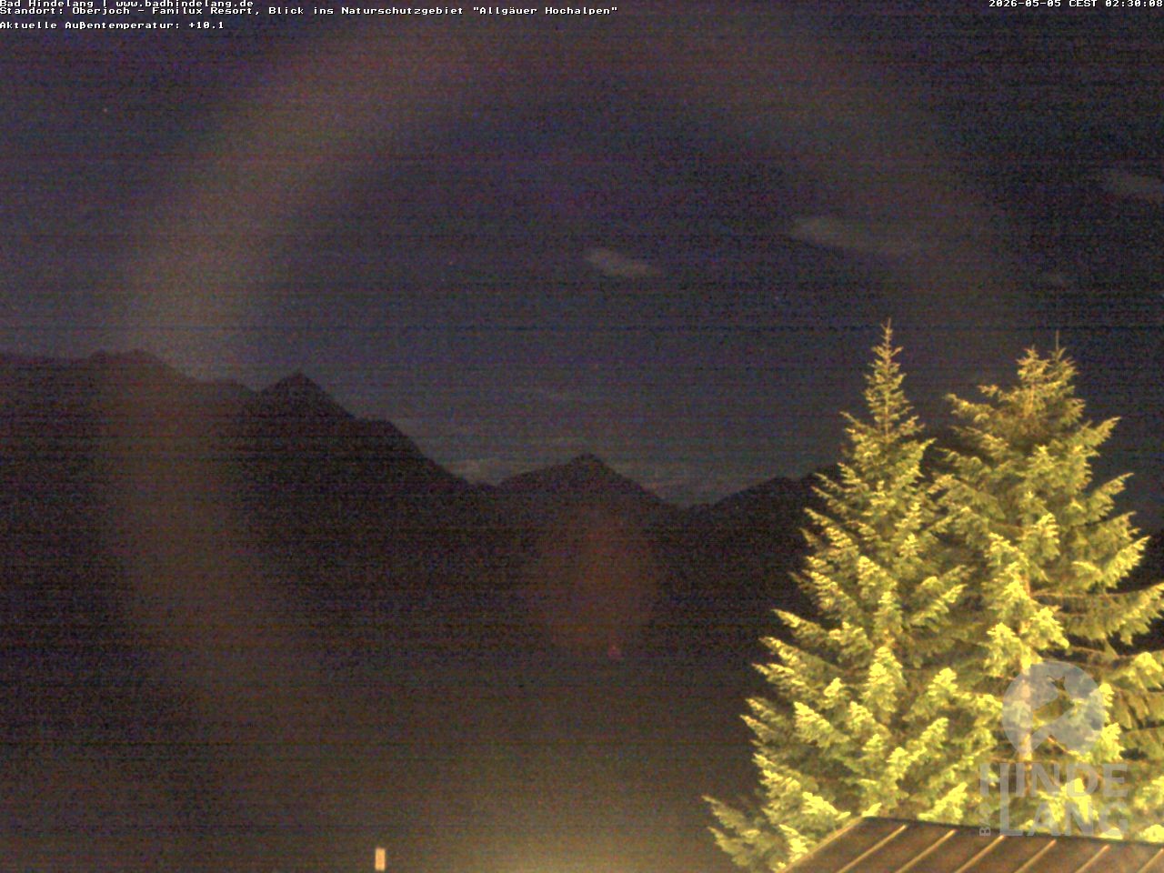 Archived image Webcam Kids hotel Oberjoch: view at the nature reseve "Allgäuer Hochalpen"