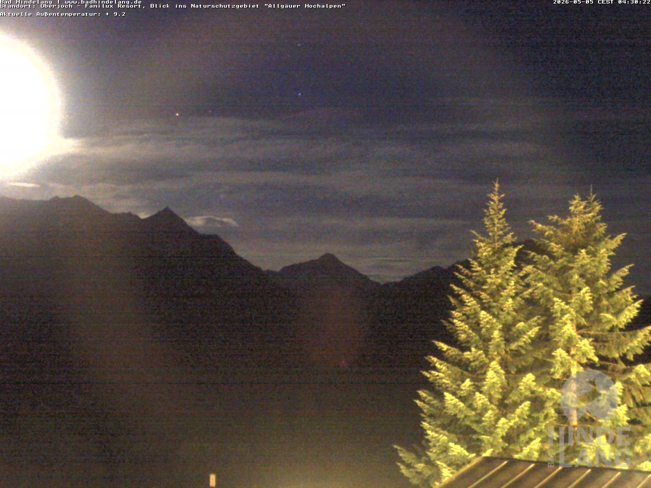 Archived image Webcam Kids hotel Oberjoch: view at the nature reseve "Allgäuer Hochalpen"