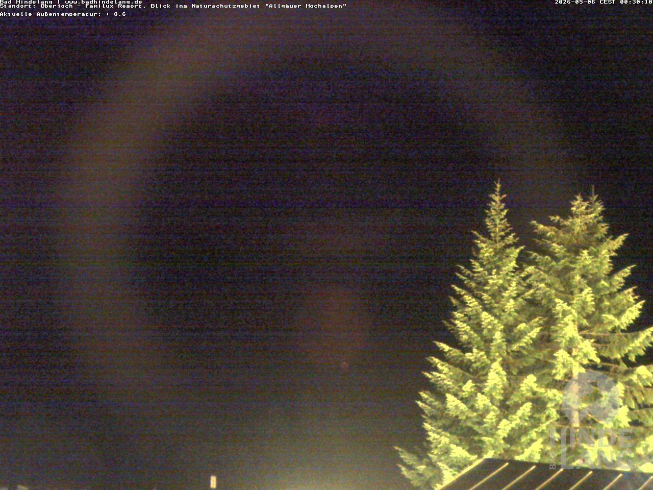 Archived image Webcam Kids hotel Oberjoch: view at the nature reseve "Allgäuer Hochalpen"