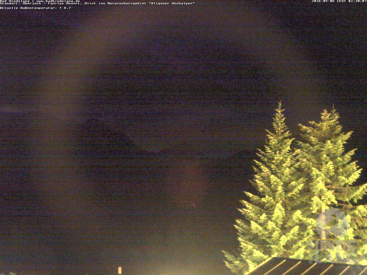 Archived image Webcam Kids hotel Oberjoch: view at the nature reseve "Allgäuer Hochalpen"