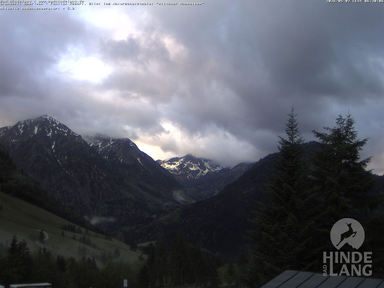 Archiv Foto Webcam Naturschutzgebiet "Allgäuer Hochalpen" vom Kinderhotel Oberjoch aus gesehen