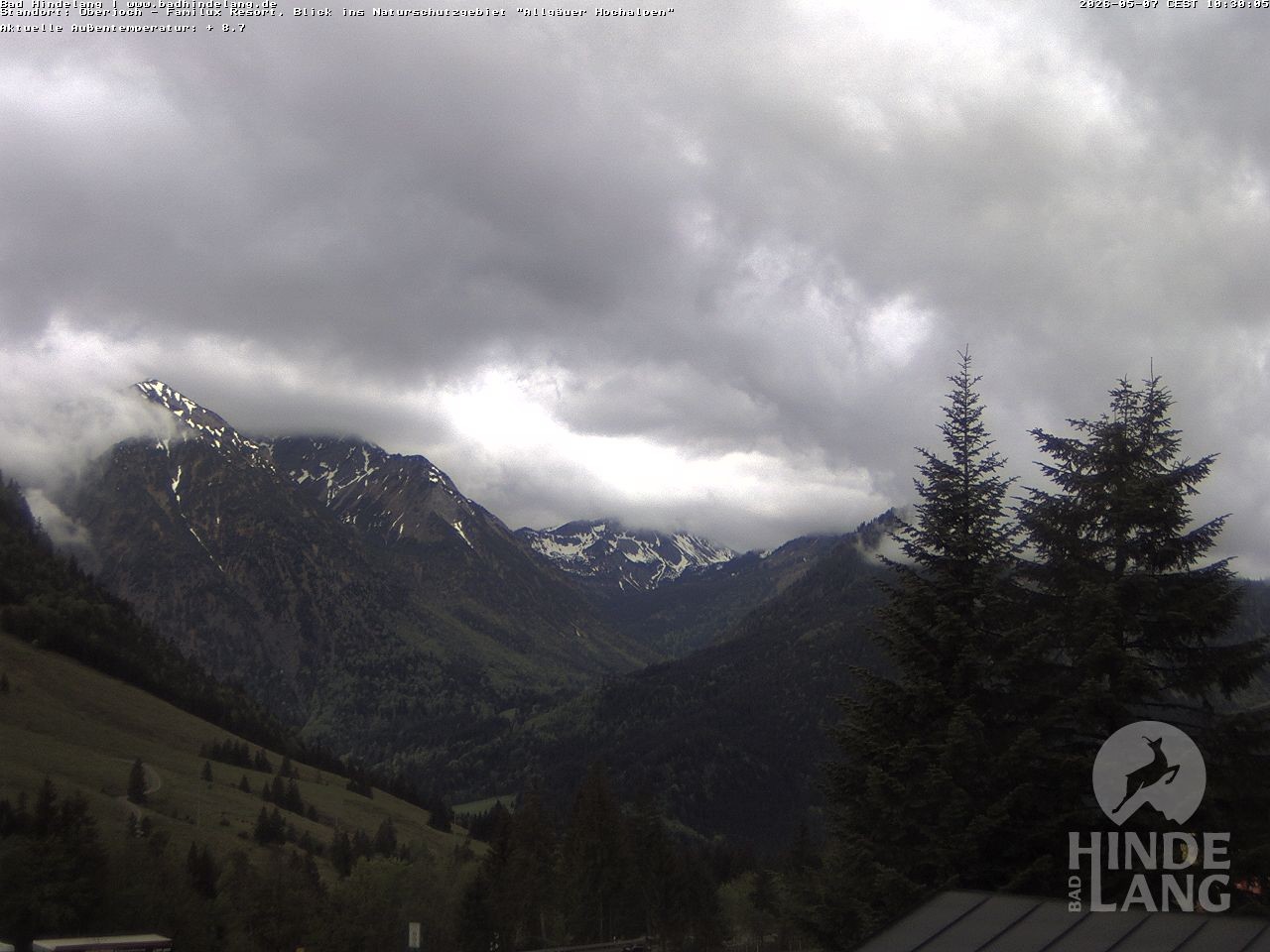 Archiv Foto Webcam Naturschutzgebiet "Allgäuer Hochalpen" vom Kinderhotel Oberjoch aus gesehen