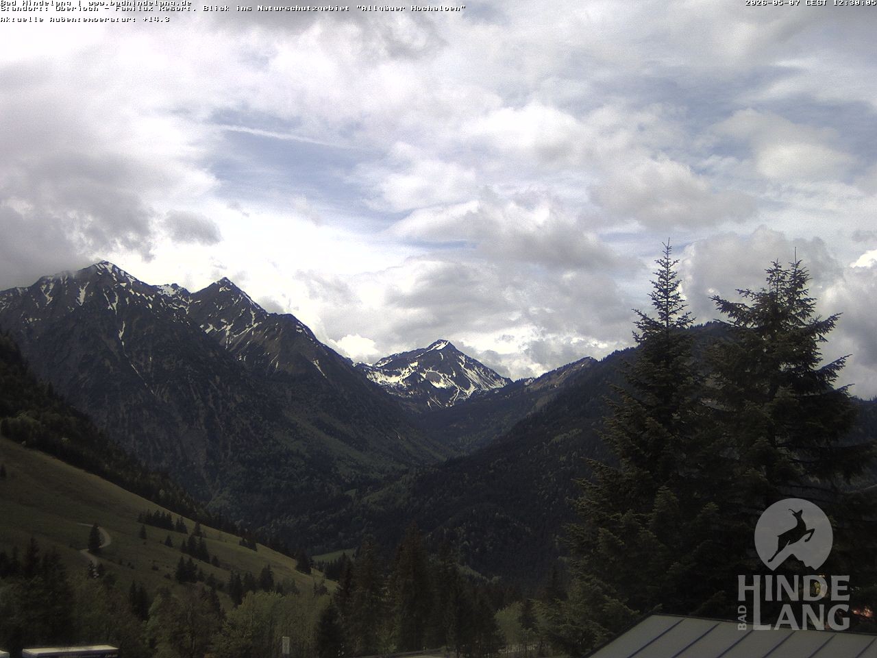 Archiv Foto Webcam Naturschutzgebiet "Allgäuer Hochalpen" vom Kinderhotel Oberjoch aus gesehen