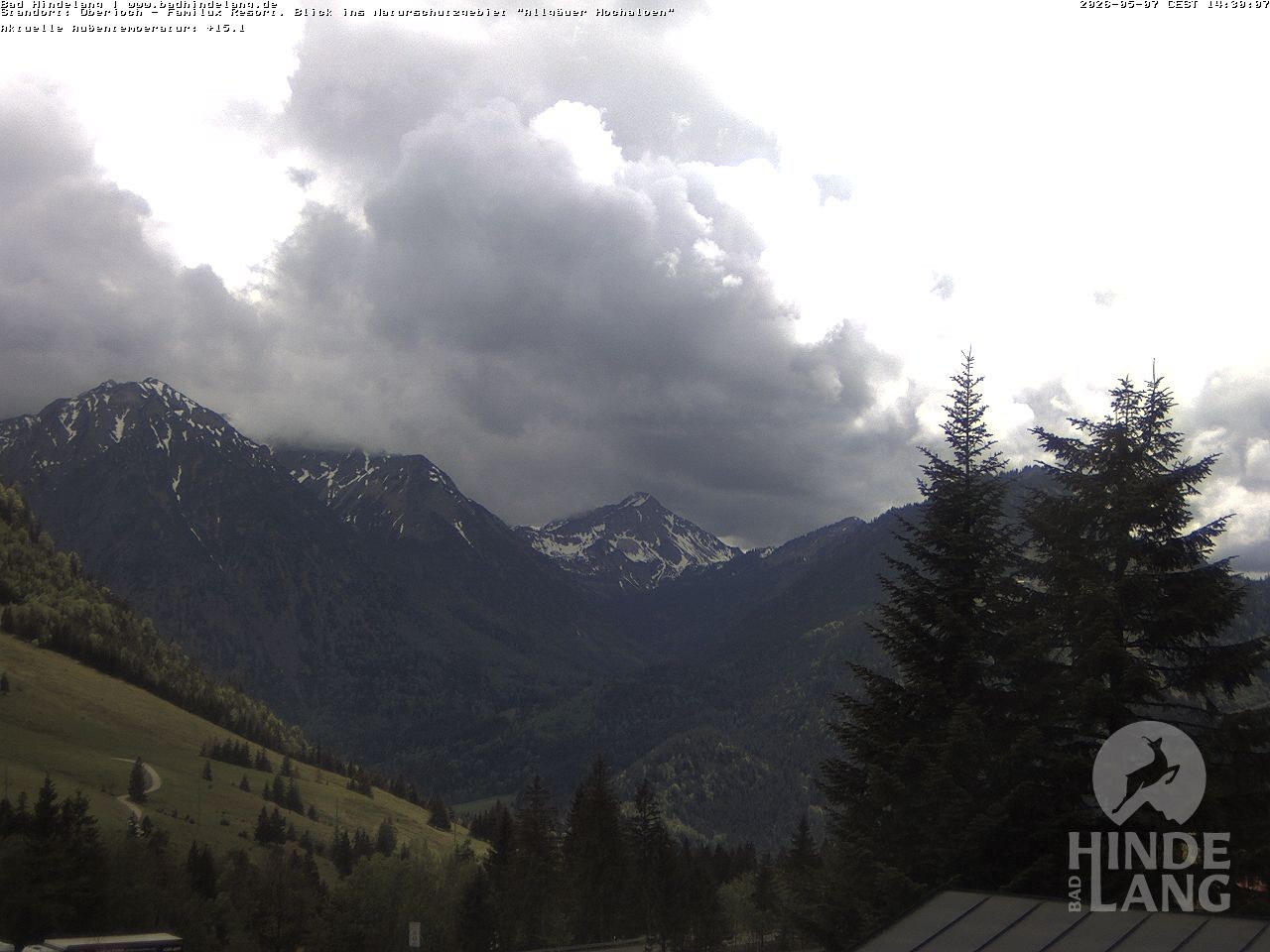 Archiv Foto Webcam Naturschutzgebiet "Allgäuer Hochalpen" vom Kinderhotel Oberjoch aus gesehen
