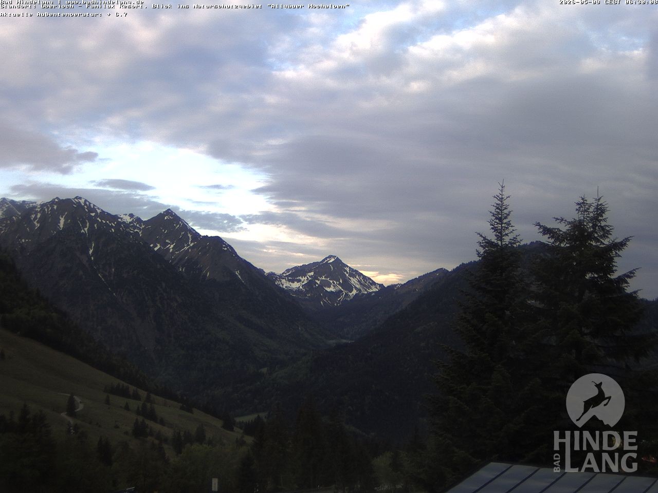 Archiv Foto Webcam Naturschutzgebiet "Allgäuer Hochalpen" vom Kinderhotel Oberjoch aus gesehen