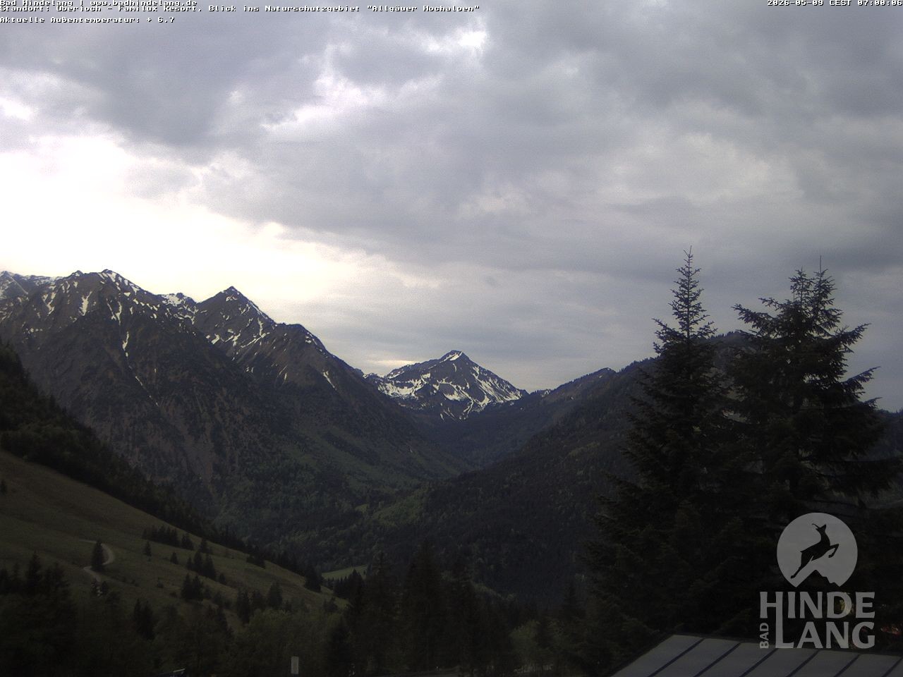 Archiv Foto Webcam Naturschutzgebiet "Allgäuer Hochalpen" vom Kinderhotel Oberjoch aus gesehen