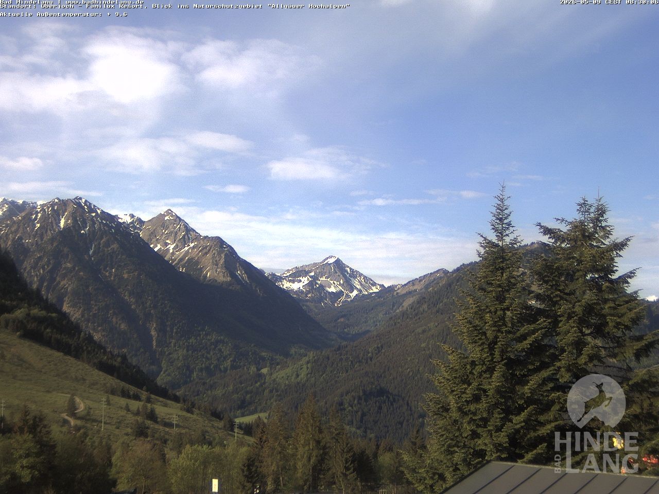 Archiv Foto Webcam Naturschutzgebiet "Allgäuer Hochalpen" vom Kinderhotel Oberjoch aus gesehen