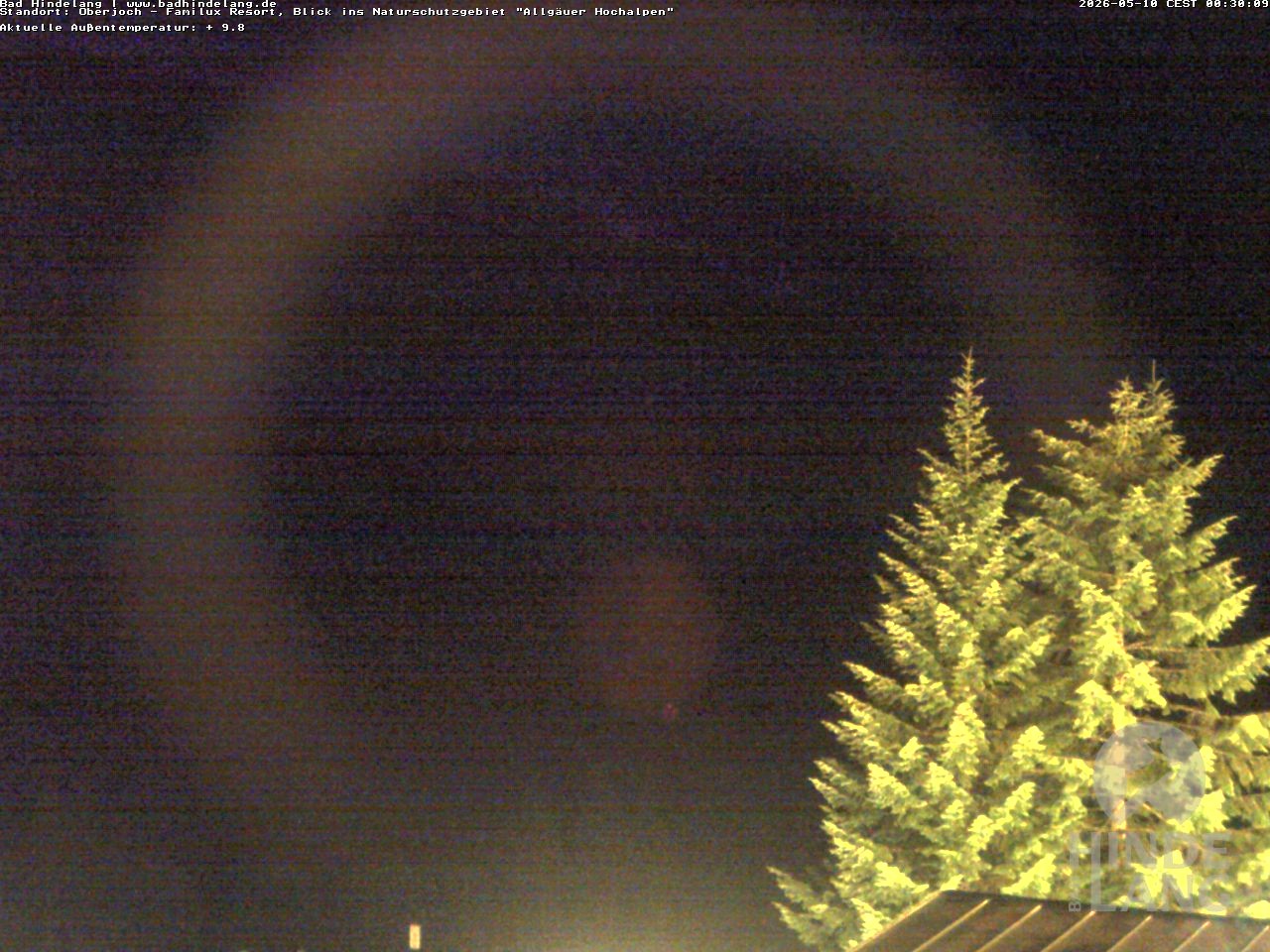 Archived image Webcam Kids hotel Oberjoch: view at the nature reseve "Allgäuer Hochalpen"