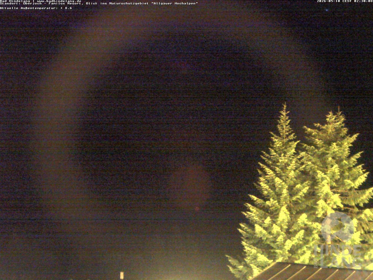 Archived image Webcam Kids hotel Oberjoch: view at the nature reseve "Allgäuer Hochalpen"