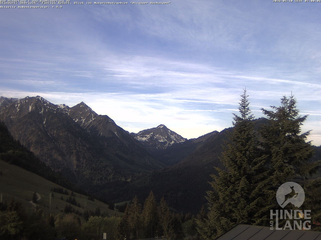 Archiv Foto Webcam Naturschutzgebiet "Allgäuer Hochalpen" vom Kinderhotel Oberjoch aus gesehen