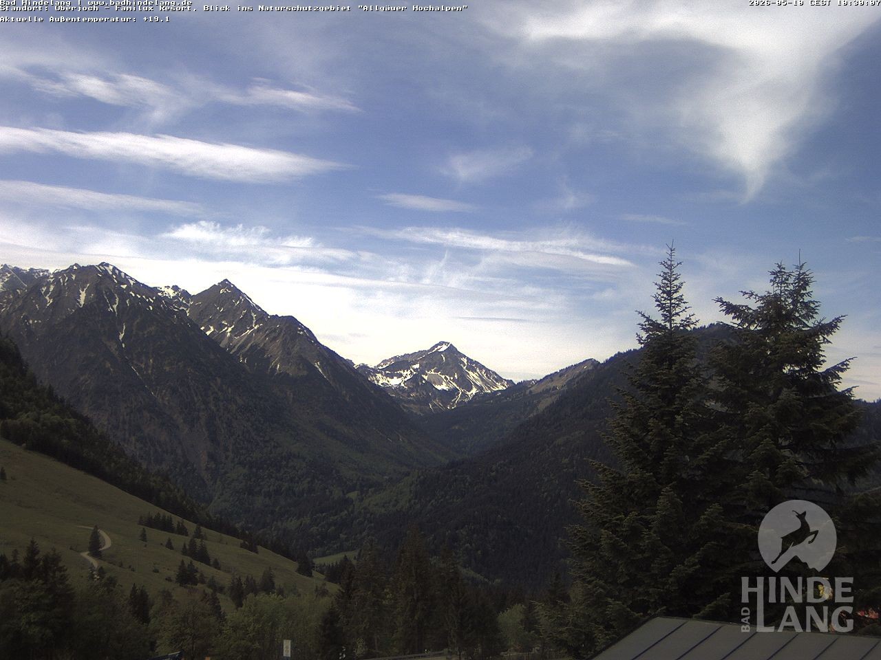 Archiv Foto Webcam Naturschutzgebiet "Allgäuer Hochalpen" vom Kinderhotel Oberjoch aus gesehen