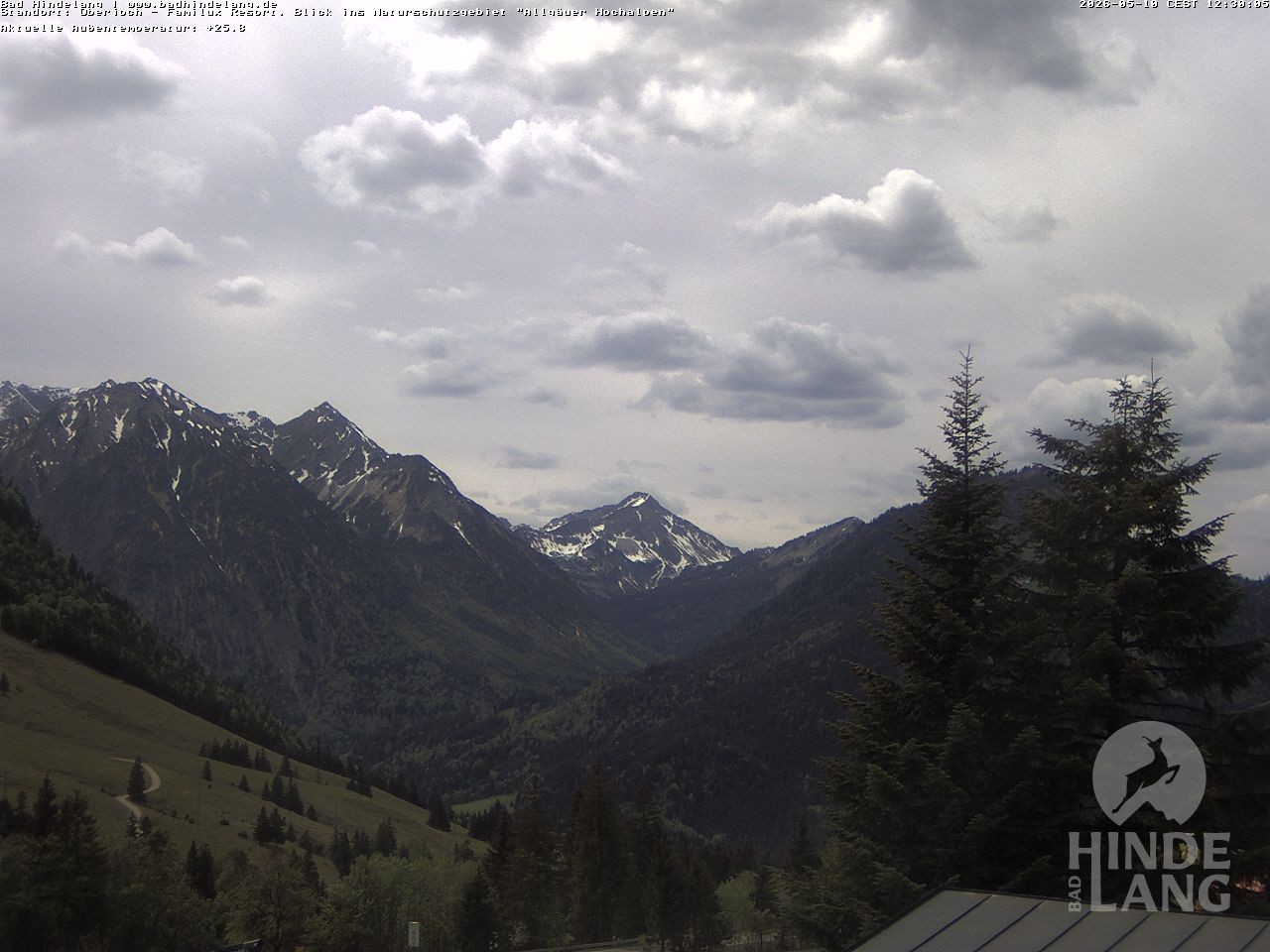 Archiv Foto Webcam Naturschutzgebiet "Allgäuer Hochalpen" vom Kinderhotel Oberjoch aus gesehen