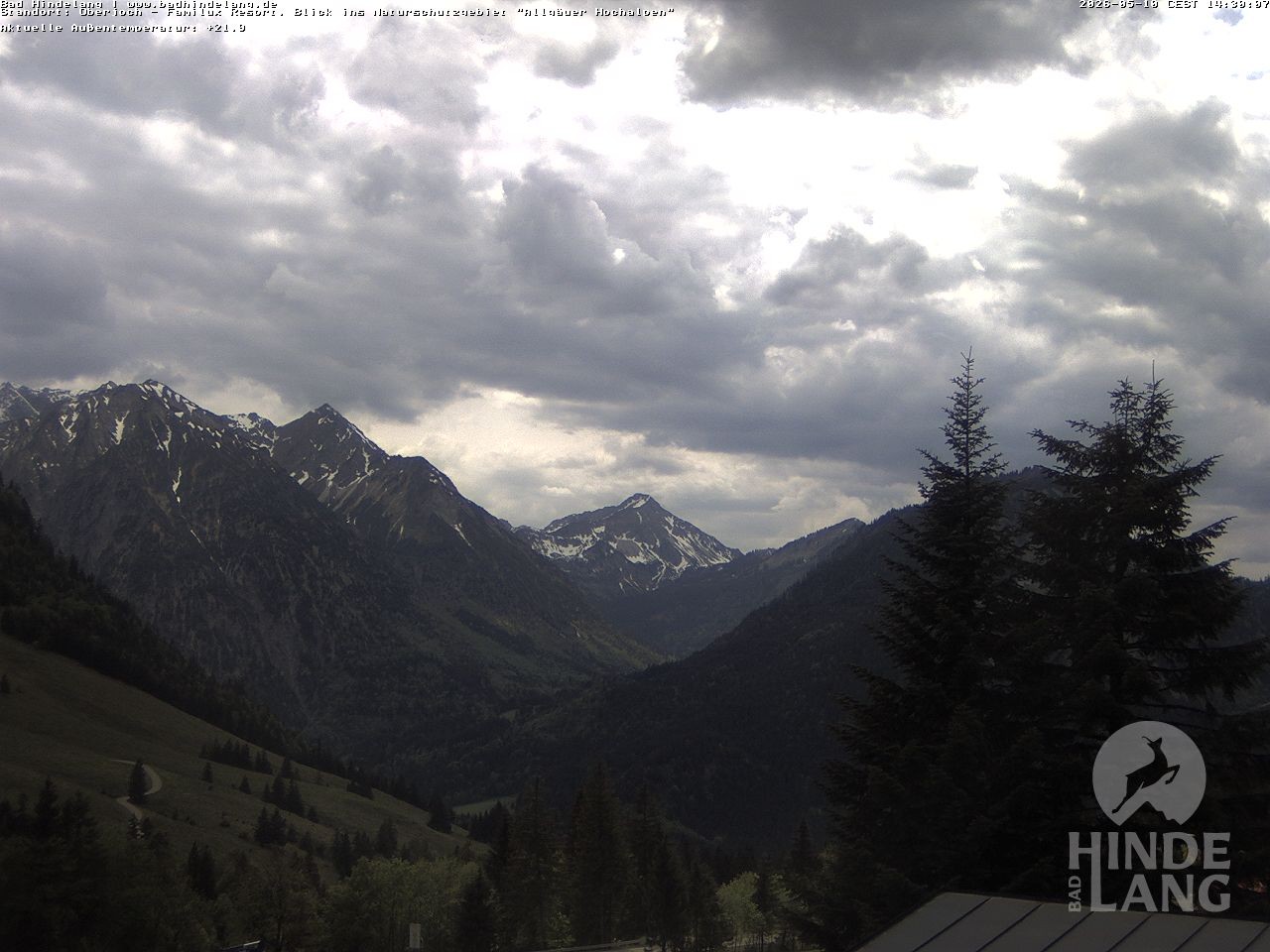 Archiv Foto Webcam Naturschutzgebiet "Allgäuer Hochalpen" vom Kinderhotel Oberjoch aus gesehen