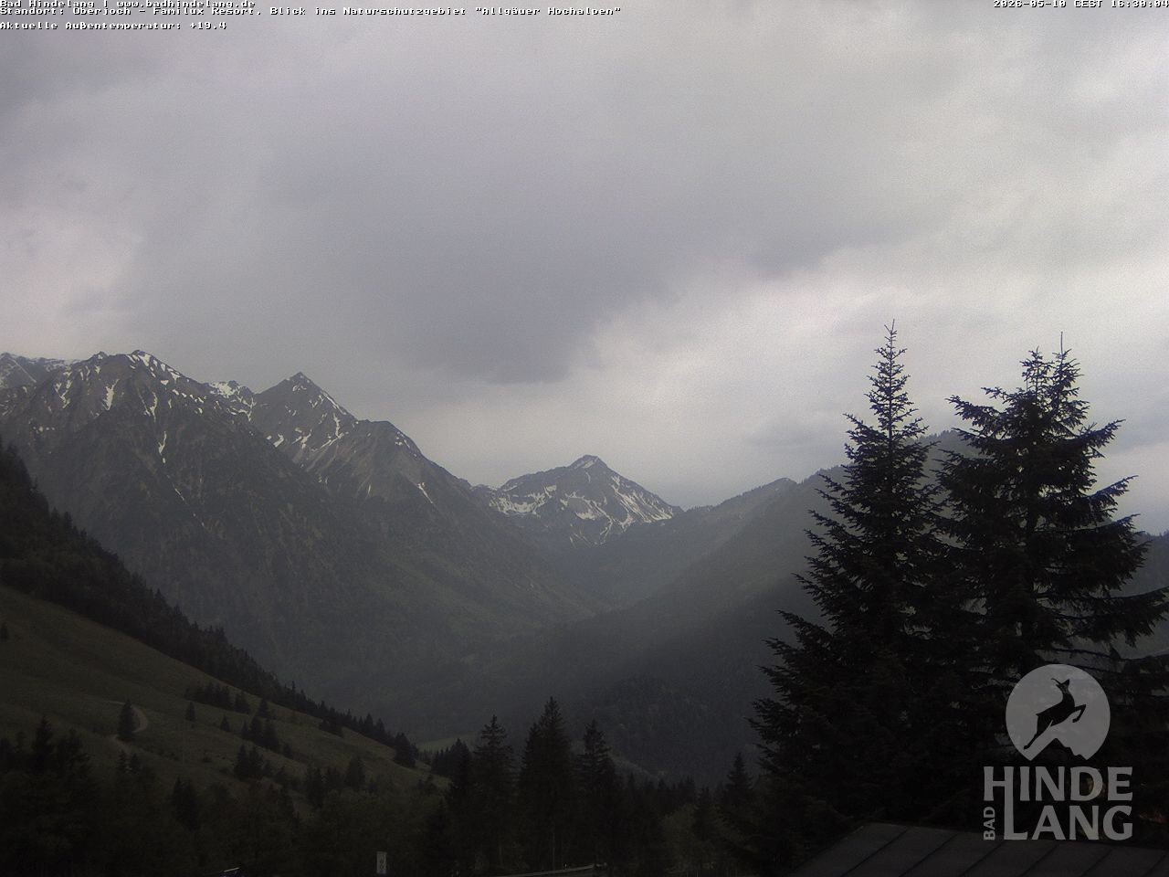 Archiv Foto Webcam Naturschutzgebiet "Allgäuer Hochalpen" vom Kinderhotel Oberjoch aus gesehen