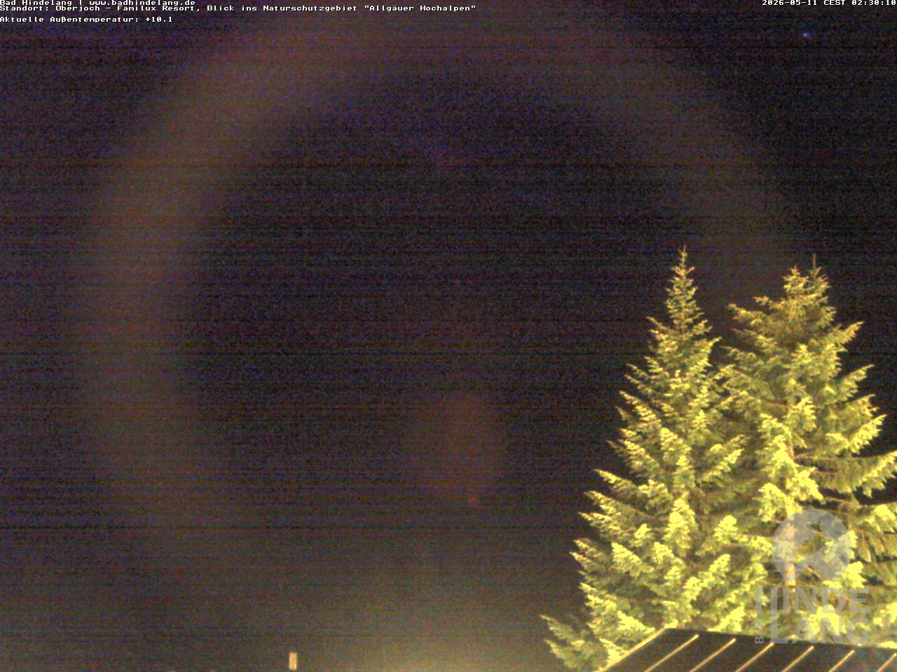 Archived image Webcam Kids hotel Oberjoch: view at the nature reseve "Allgäuer Hochalpen"