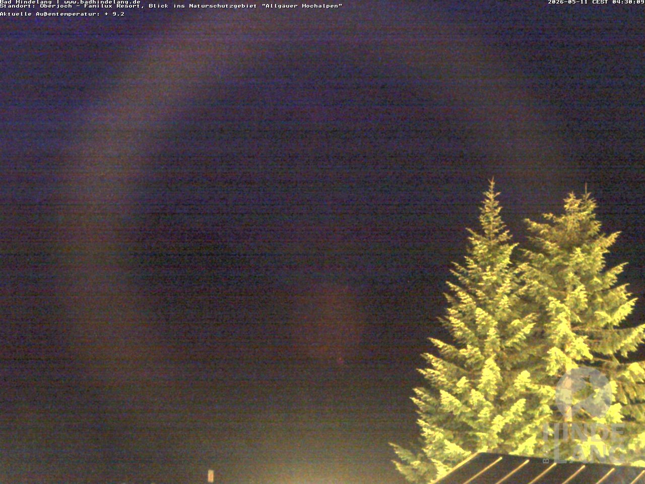 Archived image Webcam Kids hotel Oberjoch: view at the nature reseve "Allgäuer Hochalpen"