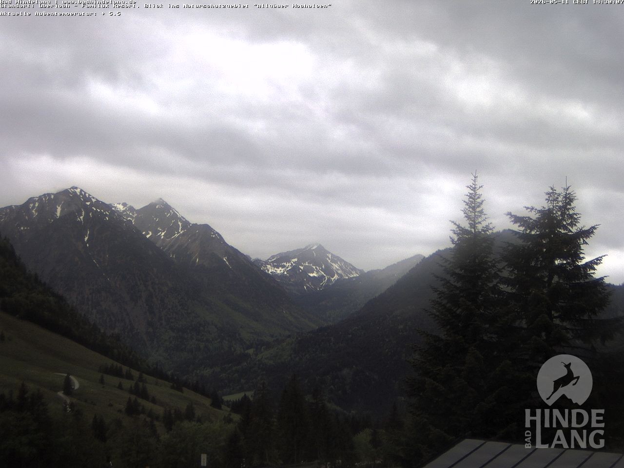 Archiv Foto Webcam Naturschutzgebiet "Allgäuer Hochalpen" vom Kinderhotel Oberjoch aus gesehen