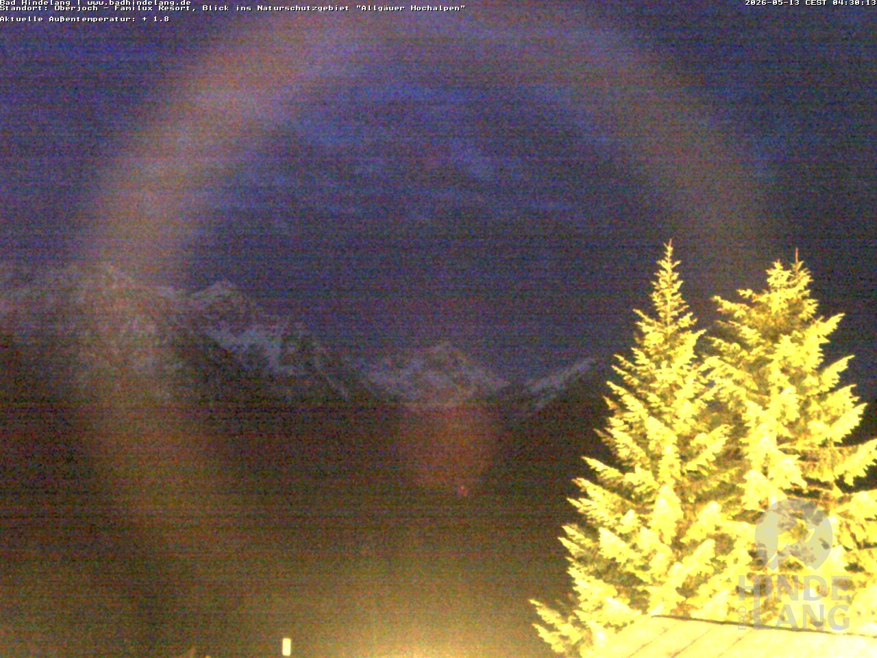 Archiv Foto Webcam Naturschutzgebiet "Allgäuer Hochalpen" vom Kinderhotel Oberjoch aus gesehen