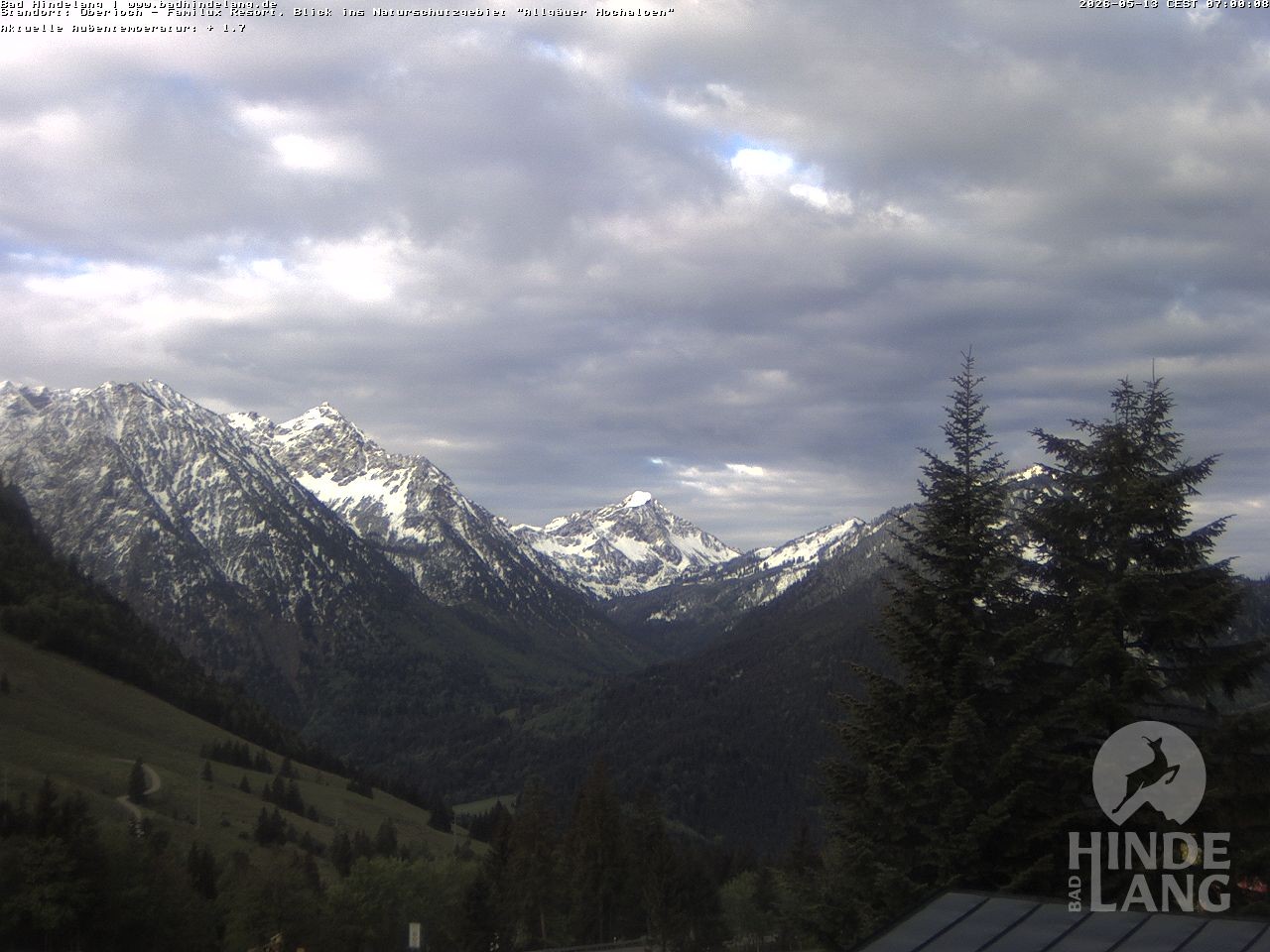 Archiv Foto Webcam Naturschutzgebiet "Allgäuer Hochalpen" vom Kinderhotel Oberjoch aus gesehen