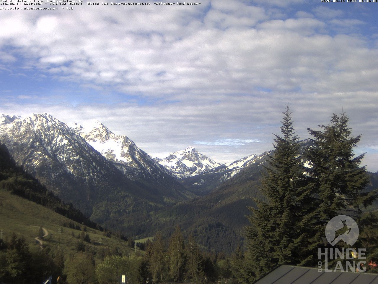 Archiv Foto Webcam Naturschutzgebiet "Allgäuer Hochalpen" vom Kinderhotel Oberjoch aus gesehen