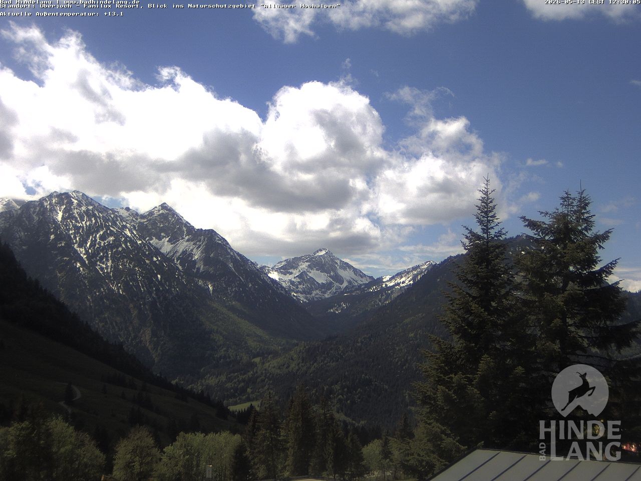 Archiv Foto Webcam Naturschutzgebiet "Allgäuer Hochalpen" vom Kinderhotel Oberjoch aus gesehen