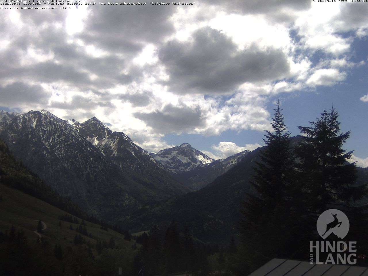 Archiv Foto Webcam Naturschutzgebiet "Allgäuer Hochalpen" vom Kinderhotel Oberjoch aus gesehen
