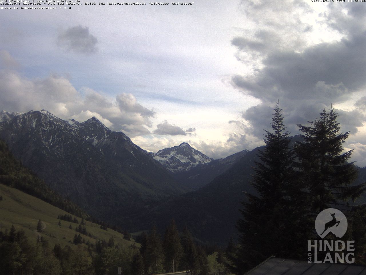 Archiv Foto Webcam Naturschutzgebiet "Allgäuer Hochalpen" vom Kinderhotel Oberjoch aus gesehen