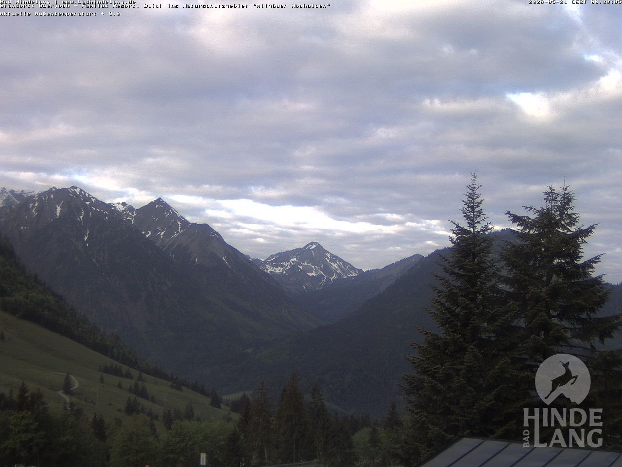 Archiv Foto Webcam Naturschutzgebiet "Allgäuer Hochalpen" vom Kinderhotel Oberjoch aus gesehen