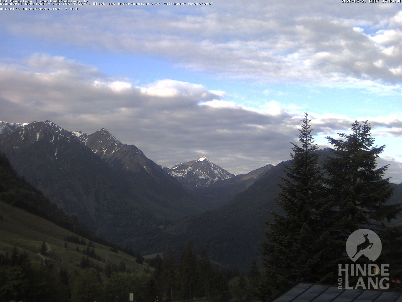 Archiv Foto Webcam Naturschutzgebiet "Allgäuer Hochalpen" vom Kinderhotel Oberjoch aus gesehen