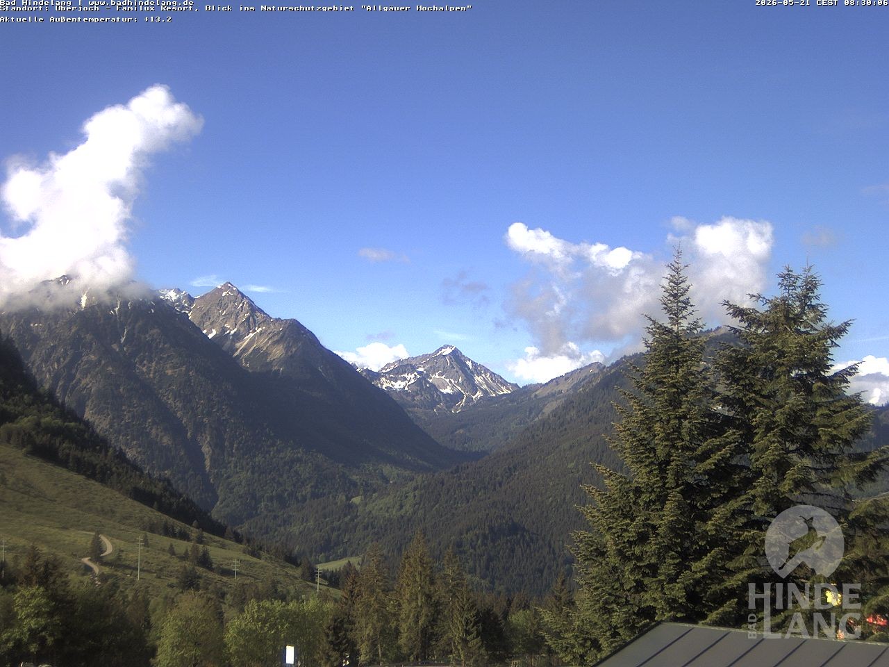 Archiv Foto Webcam Naturschutzgebiet "Allgäuer Hochalpen" vom Kinderhotel Oberjoch aus gesehen